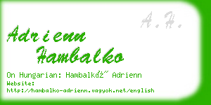 adrienn hambalko business card